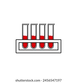 Ilustración vectorial de muestra de análisis de sangre