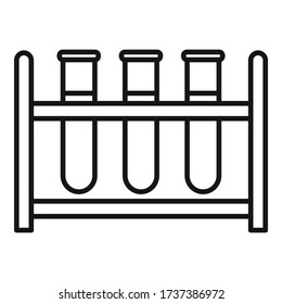 Blood tubes icon. Outline blood tubes vector icon for web design isolated on white background