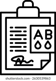 Blood Type Ab New Creative Icon Design Vector