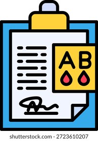 Blutgruppe Ab Neu Kreatives Symbol Design Vektor