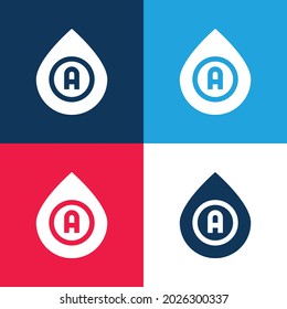Minimaler Symbolsatz für Bluttyp Blau und Rot