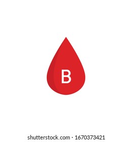 icono plano de tipo sangre, ilustración vectorial