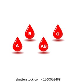 Blood Type Or Group. Blood Vector Icon