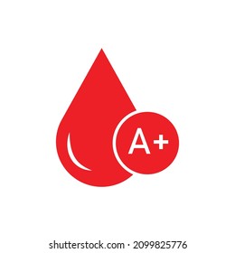 Diseño de icono de tipo sanguíneo aislado en fondo blanco