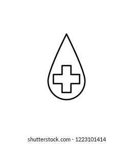 blood type icon. Element of blood donation icon. Thin line icon for website design and development, app development