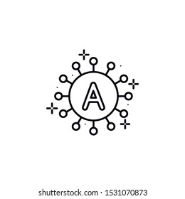 Blood type icon. Element of Blood Donation icon. Thin line icon