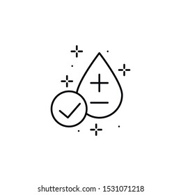 Blood type icon. Element of Blood Donation icon. Thin line icon