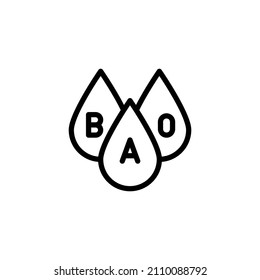 Bluttyp Symbol Vektorgrafik Logo Vorlage für viele Zwecke. Einzeln auf weißem Hintergrund.