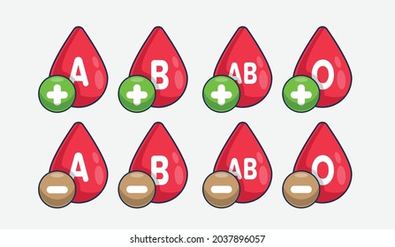 vector de ilustración de tipo de sangre