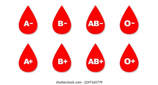 Blood type vector icon on white background. Donor plasma and blood illustration.