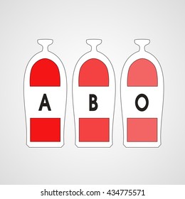 Blood types cans vector icon, blood types signs, 