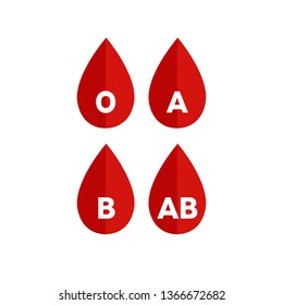 blood types vector icon