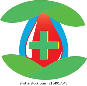 Blood under Two leaves Health Vector