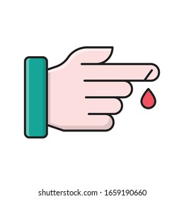 blood vector flat color icon 