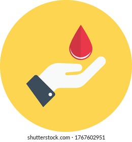 icono de color plano del vector sanguíneo