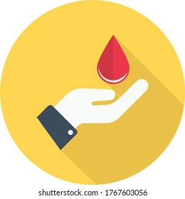 blood vector flat color icon