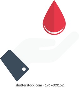 icono de color plano del vector sanguíneo