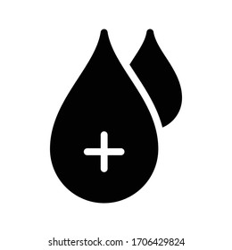 blood vector glyph flat icon 