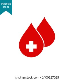 blood vector icon, drop icon in trendy flat design 