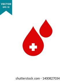 blood vector icon, drop icon in trendy flat design 