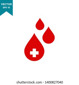 blood vector icon, drop icon in trendy flat design 