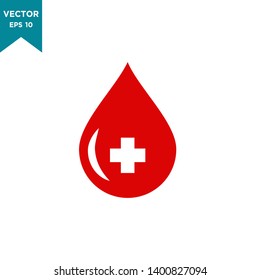 blood vector icon, drop icon in trendy flat design 