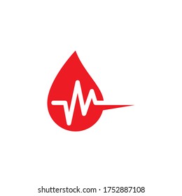 Diseño de ilustración de icono de vector de sangre