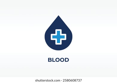 BLOOD vector, icon or logo sign isolated symbol illustration