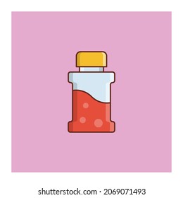 blood Vector illustration on a transparent background. Premium quality symbols.Vector line flat color icon for concept and graphic design.