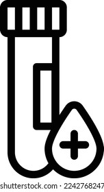 ilustración del vector sanguíneo en un fondo transparente. Símbolos de calidad superior. Iconos vectoriales de línea delgada para el diseño de conceptos y gráficos.