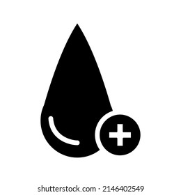 blood vector illustration and red cross for icon, symbol of donation of blood. blood health logo
