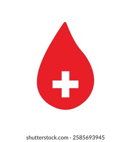 blood vector illustration and red cross