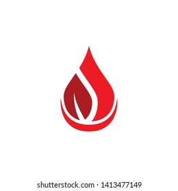 Blood vector logo design template