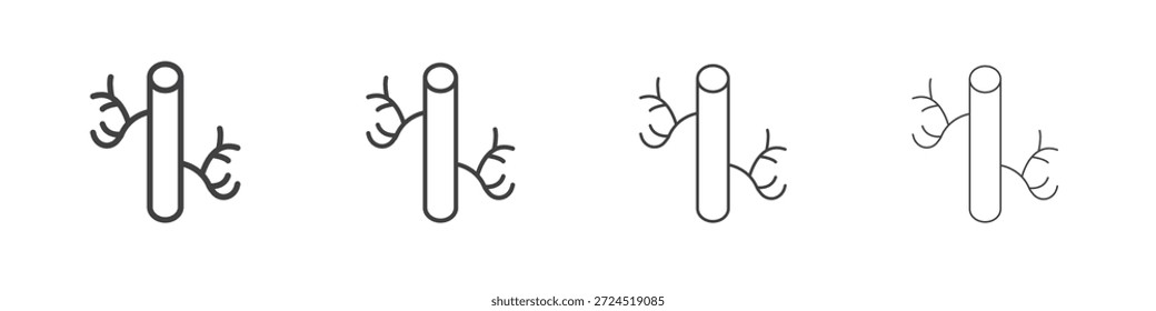 Concepto de icono de vaso sanguíneo Pictograma lineal. Ilustración de elemento simple.