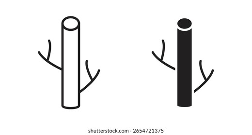 Blood vessel icon. Flat and stroke versions. Graphic elements.