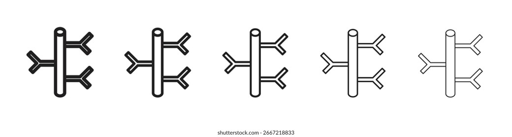 Icono de vaso sanguíneo simple editable stroke series pack. eps10