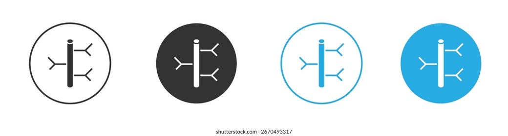Blood vessel icon, simple flat style, illustration, logo sign symbol pictogram template, for ui or ux.