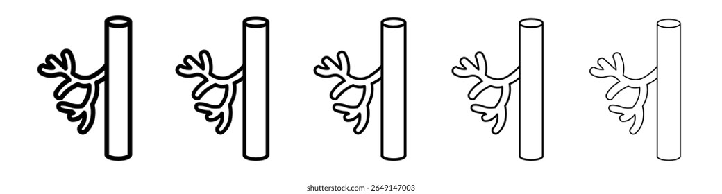 ícone de vaso sanguíneo logotipo simples vetor contorno