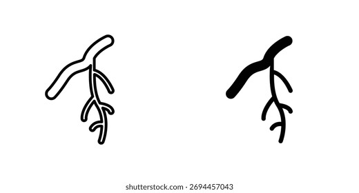 Ícone de vaso sanguíneo Ilustração vetorial simples para desenho gráfico e web.