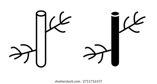 Icono de vaso sanguíneo en estilo lineal y plano delgado. conjunto de signos y símbolos