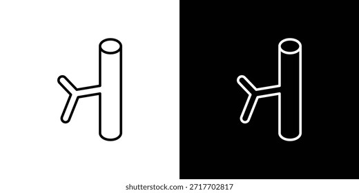 Icono de vaso sanguíneo. Iconos de web lineal delgado