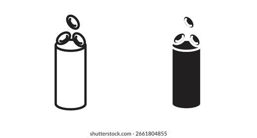 Blood vessel icon vector editable. black vectors set