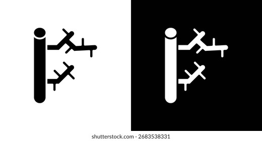 Blood vessel icon vector graphics. Flat solid black vector set