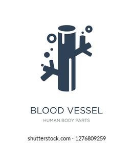 blood vessel icon vector on white background, blood vessel trendy filled icons from Human body parts collection, blood vessel vector illustration