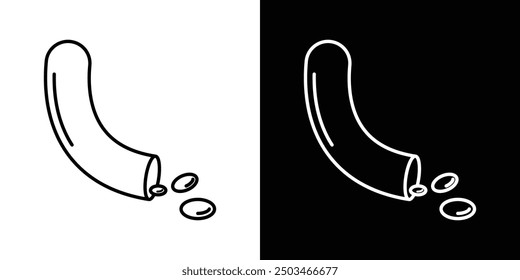 Blood vessel thin line vector icon set.