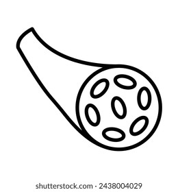 Diseño de iconos de línea de vectores de vasos sanguíneos
