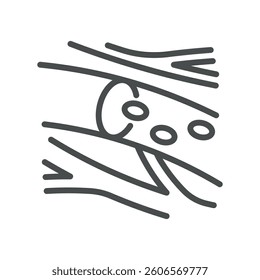 Blood Vessels Icon. Thin Line Illustration of Blood Vessels and Circulation System, Representing Cardiovascular Health and Vascular Function. Ideal for Medical Applications