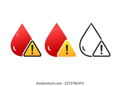 Blood warning symbol. Illustration vector