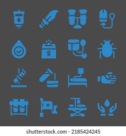 blood web icons. Blood transfusion and Dagger, Tampon and Parasite symbol, vector signs