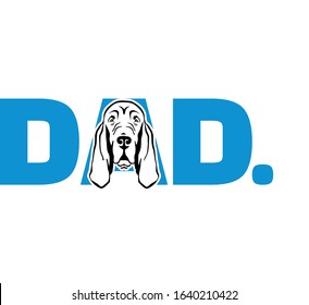 Bloodhound best dad ever blue